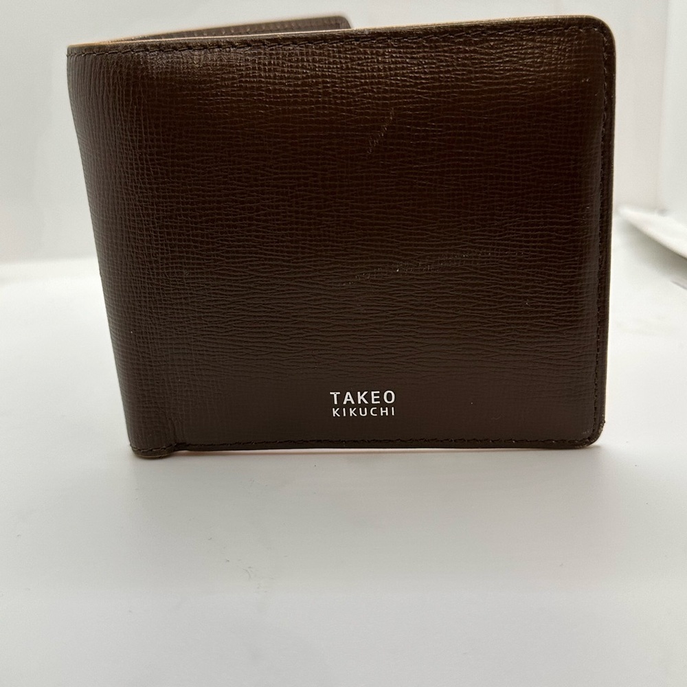 Orange and Brown Leather Wallet by